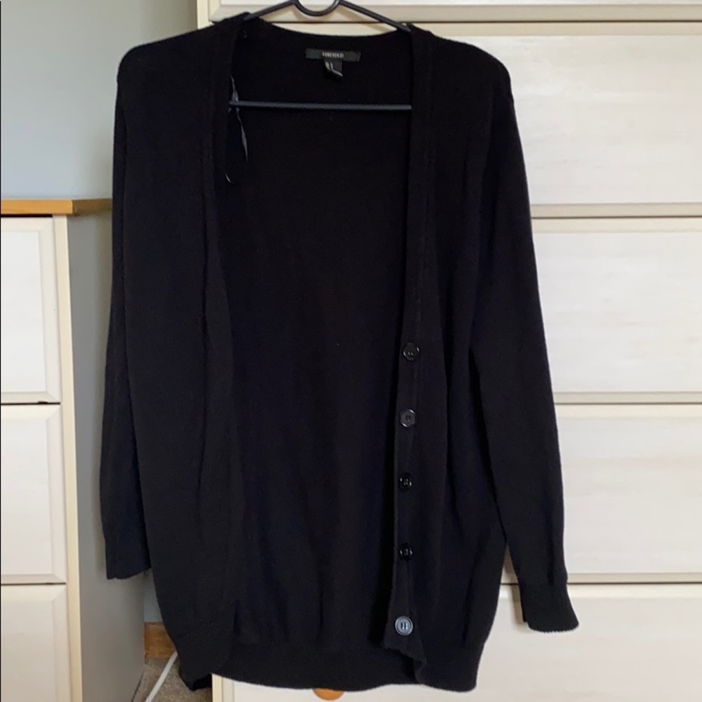 black cardigan